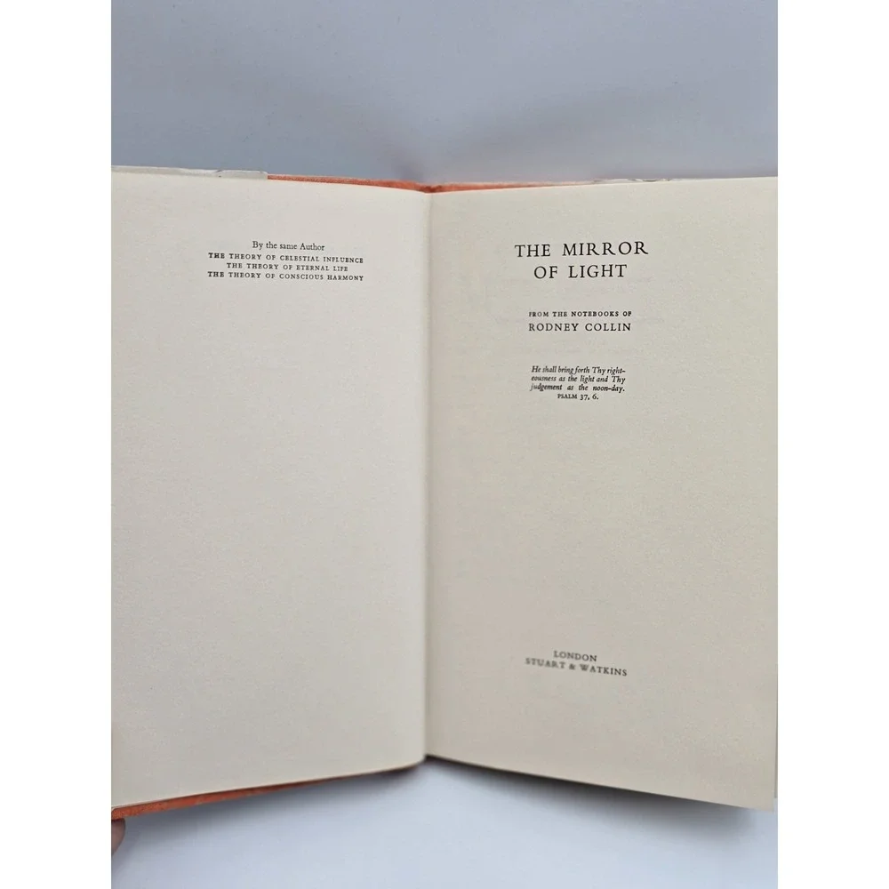 The Mirror of Light Rodney‎ Collin, Excellent Condition,  1968
